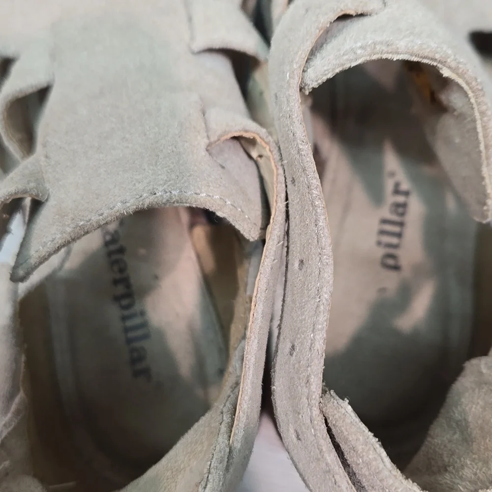 Caterpillar Women Leather Open Toe Heels Sandals shoes sz 10